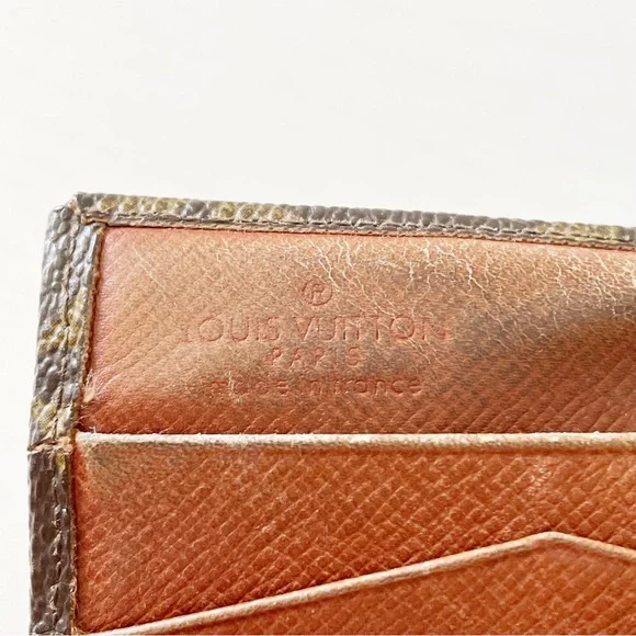 Louis Vuitton brown monogram canvas vintage compact wallet